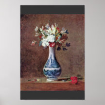 Fleurs toujours de la vie dans un vase par Chardin Posters