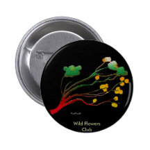 Fleurs vertes badges avec agrafe