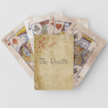 Fleurs vintages molles d'aquarelle jeu de cartes poker