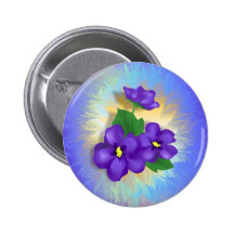 Fleurs violettes badge avec épingle