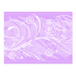 fleurs violettes carte postale