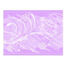 fleurs violettes carte postale