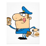 flic drôle de bande dessinée mangeant des butées t cartons d'invitation