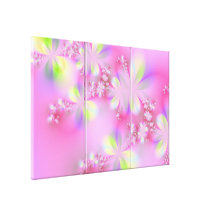 Fling de ressort dans la toile enveloppée par rose impression sur toile