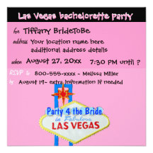Fling final de Las Vegas Bachelorette Invitations