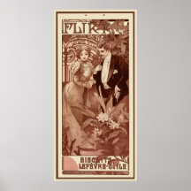 Flirt par l'affiche d'Alphons Mucha