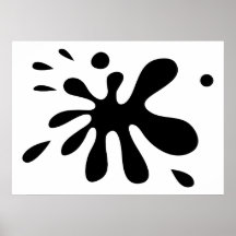 Floc noir de peinture affiches