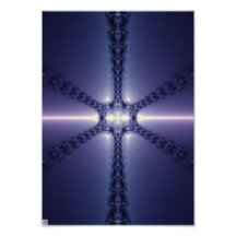 Flocon de neige bleu photo d’art