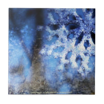 flocon de neige dans le bleu 8 carreaux en céramique
