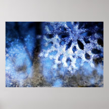 flocon de neige dans le bleu 8 poster