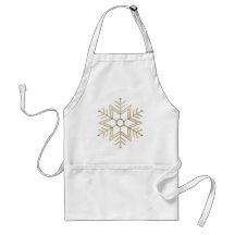 Flocon de neige d'argent et d'or tablier