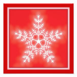 Flocon de neige d'étoile de rouge et de blanc photo