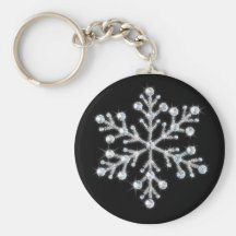 Flocon de neige en cristal Keychain Porte-clé