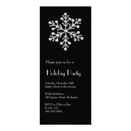 Flocon de neige en cristal (noir) invitations