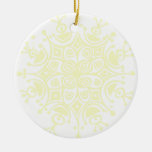 Flocon de neige jaune pâle décorations de noël