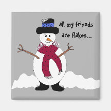 Flocon de neige le bonhomme de neige aimants pour réfrigérateur