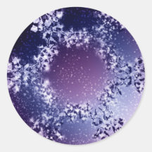 Flocon de neige pourpre autocollants