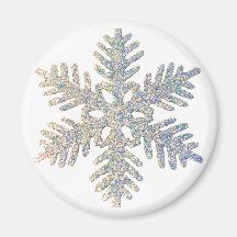 Flocon de neige scintillant magnets pour réfrigérateur