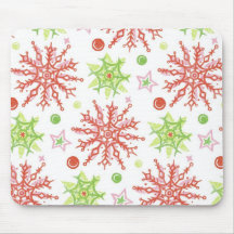 Flocons de neige de Noël Tapis De Souris