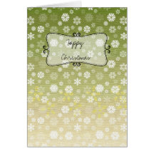 Flocons de neige de vert de chaux cartes