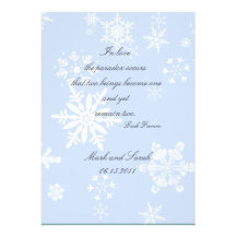 Flocons de neige épousant l'invitation 2