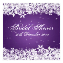Flocons de neige nuptiales élégants d'hiver de dou invitations personnalisables