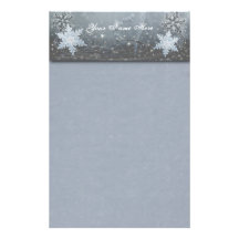 Flocons de neige sur la glace papier à lettre