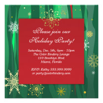 Flocons d'or 5,25" x 5,25" invitation invitations