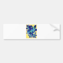 Floral bleu et vert adhésif pour voiture