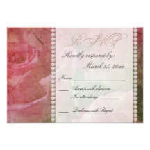 Floral doux et romantique et perle do-it-yourself  faire-parts