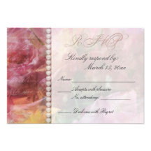 Floral doux et romantique et perle RSVP Bristols