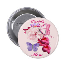 Floral exotique pour la maman badges avec agrafe