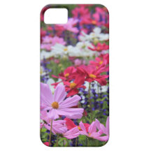 Floral, fleurs sauvages, roses, blanc, bleu, vert iPhone 5 case