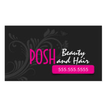 Floral Flourish and Hot Pink Tab cartes de visite