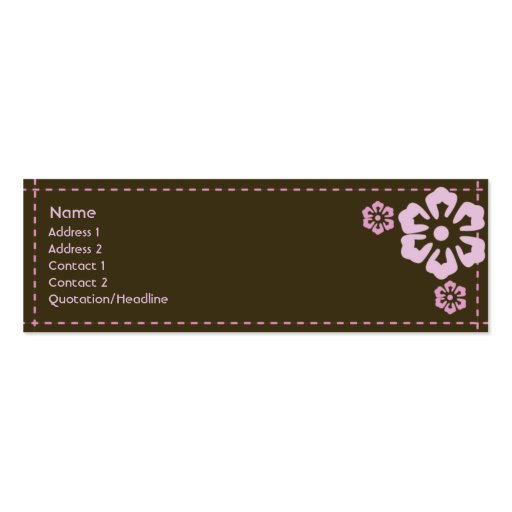 Floral - maigre cartes de visite personnelles