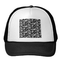 Floral noir casquette de camionneur