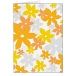Floral orange carte de vœux