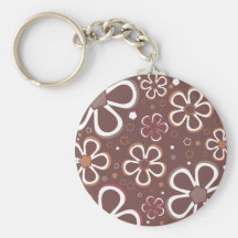Floral Pattern Key Chains