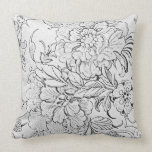 Floral réversible coussin