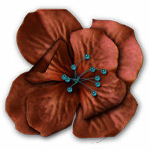 Floral rouge élégant et rayures photo sculpture