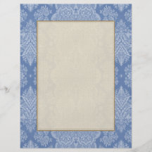 Floral vintage aux nuances du bleu prospectus en couleur