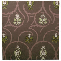 Floral vintage - tons de la terre serviettes en tissus