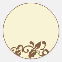flourish brun autocollants
