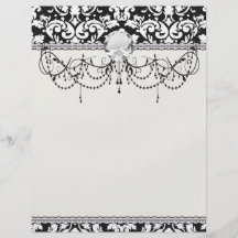 flourish noir et blanc de damassé prospectus
