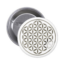 Flower Of LIFE 1 - Silver stamp Badges