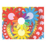 Flower power 2 invitations personnalisées