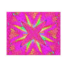 Flower power a enveloppé la toile toiles tendues sur châssis