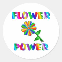 Flower power autocollants