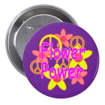 Flower power badge avec épingle