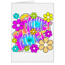 Flower power carte de vœux